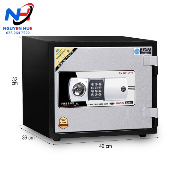 KÉT SẮT CHỐNG CHÁY SOLID SLS-30E KHÓA ĐIỆN TỬ BẢO MẬT CÔNG NGHỆ HÀN QUỐC