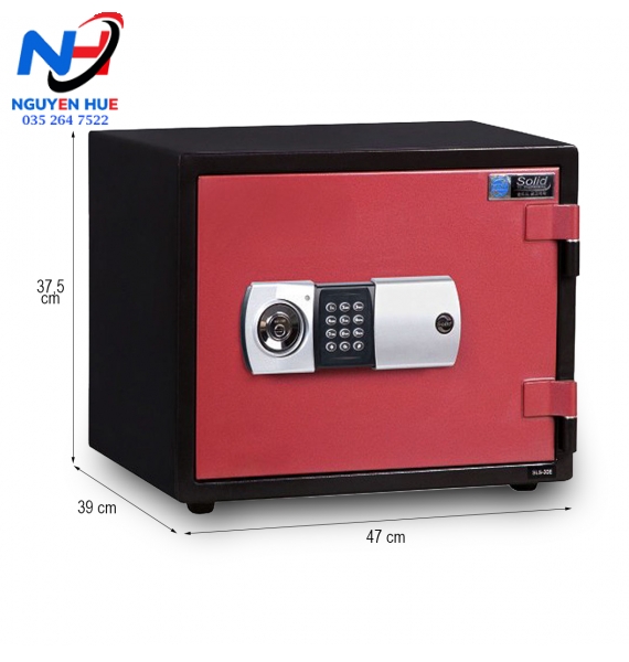 KÉT SẮT CHỐNG CHÁY SOLID SLS-35E KHÓA ĐIỆN TỬ BẢO MẬT CÔNG NGHỆ HÀN QUỐC