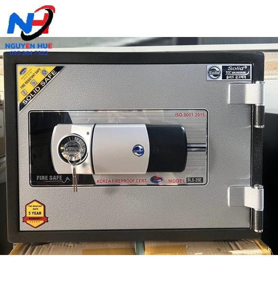 KÉT SẮT CHỐNG CHÁY SOLID SLS-35E KHÓA ĐIỆN TỬ BẢO MẬT CÔNG NGHỆ HÀN QUỐC